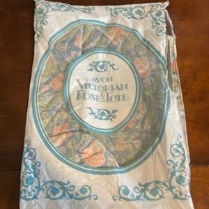 Avon Antique Vintage 1983 Soft Pastel Victorian Rose Tote Bag New Old Stock